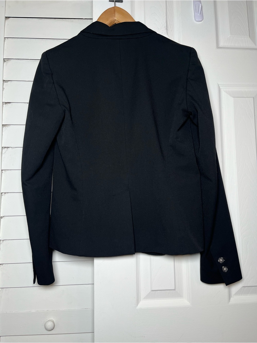 Ann Taylor LOFT Black Classic One-Button Blazer Jacket Size 0 - Picture 8 of 17